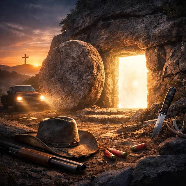 Matthew 28:6 — Redneck Tomb Raid