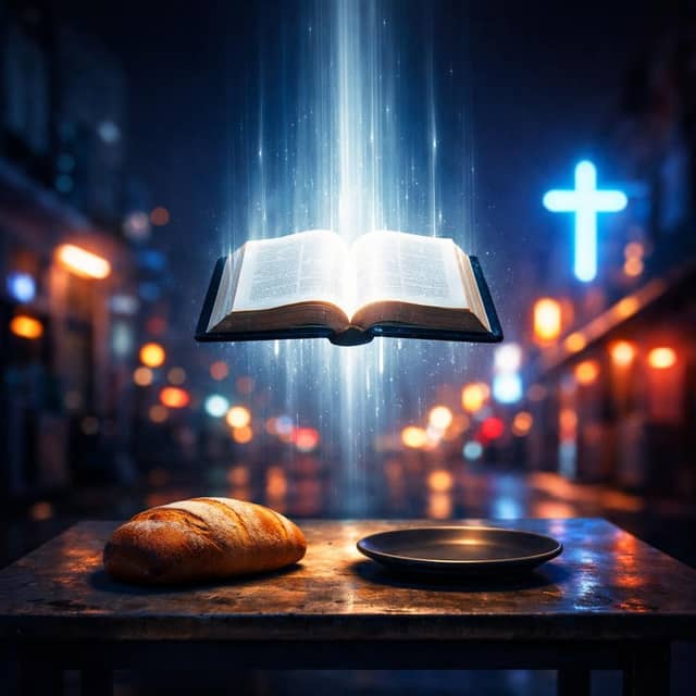 Matthew 4:4   MAN SHALL NOT LIVE BY BREAD ALONE